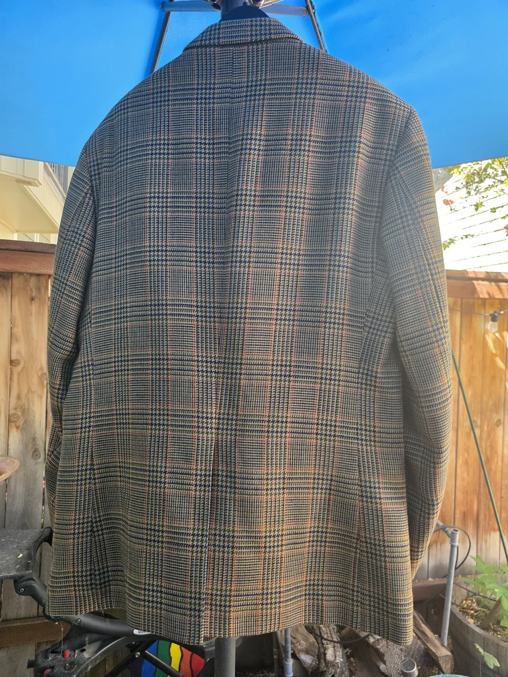 Classic Wool Avoca Plaid Men's Blazer - Brown Multi